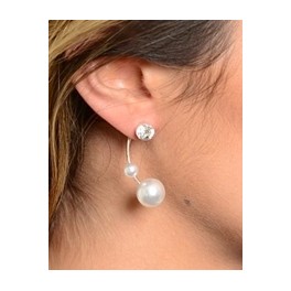 Stone Pearl Earrings