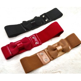 Stretchy Women Bow Tie Belts