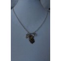 Antique Silver Multi Love Sparrow  Necklace