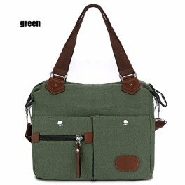 Canvas Multi Pockets shoulder Bag