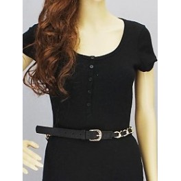 BUCKLED INTERTWINED CHAIN FASHION BELT