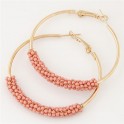 Pink Small beads Centered Fashion Earrings