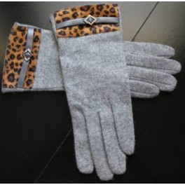 Gray polyester Leopard