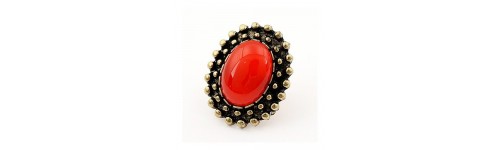 Gem Orange Adjustable Fashion Ring