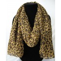 Classic Light Brown Leopard Print Scarf