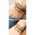 Multi-String Faux Leather Bracelet