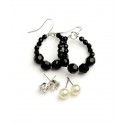 Pearl And Stone Earrings
