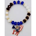 DEMOCRATIC DONKEY ENAMEL PATRIOTIC BRACELETS