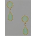 SIMULATED DRUZY TEARDROP FASHION EARRINGS