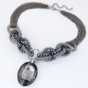 Glass Fashion Statement Necklace