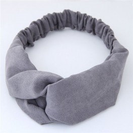 Gray Elastic Knotted Head Wrap Gray Elastic Knotted Head Wrap